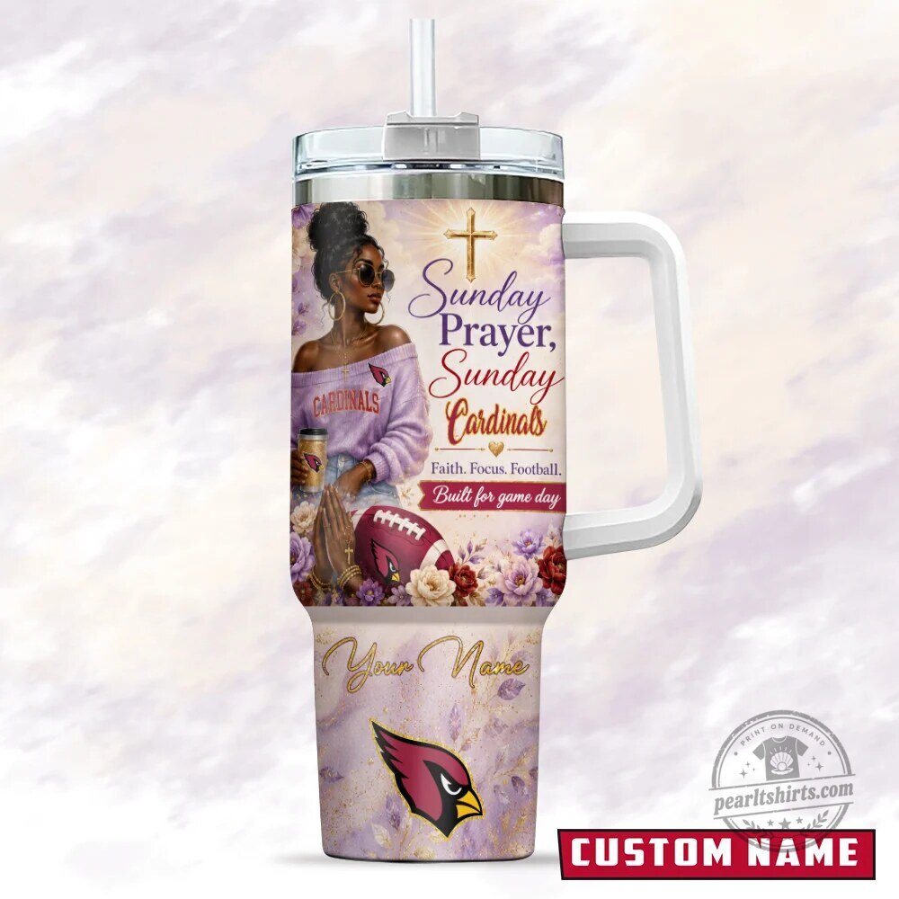 Arizona Cardinals Football Fan Stainless Steel Tumbler