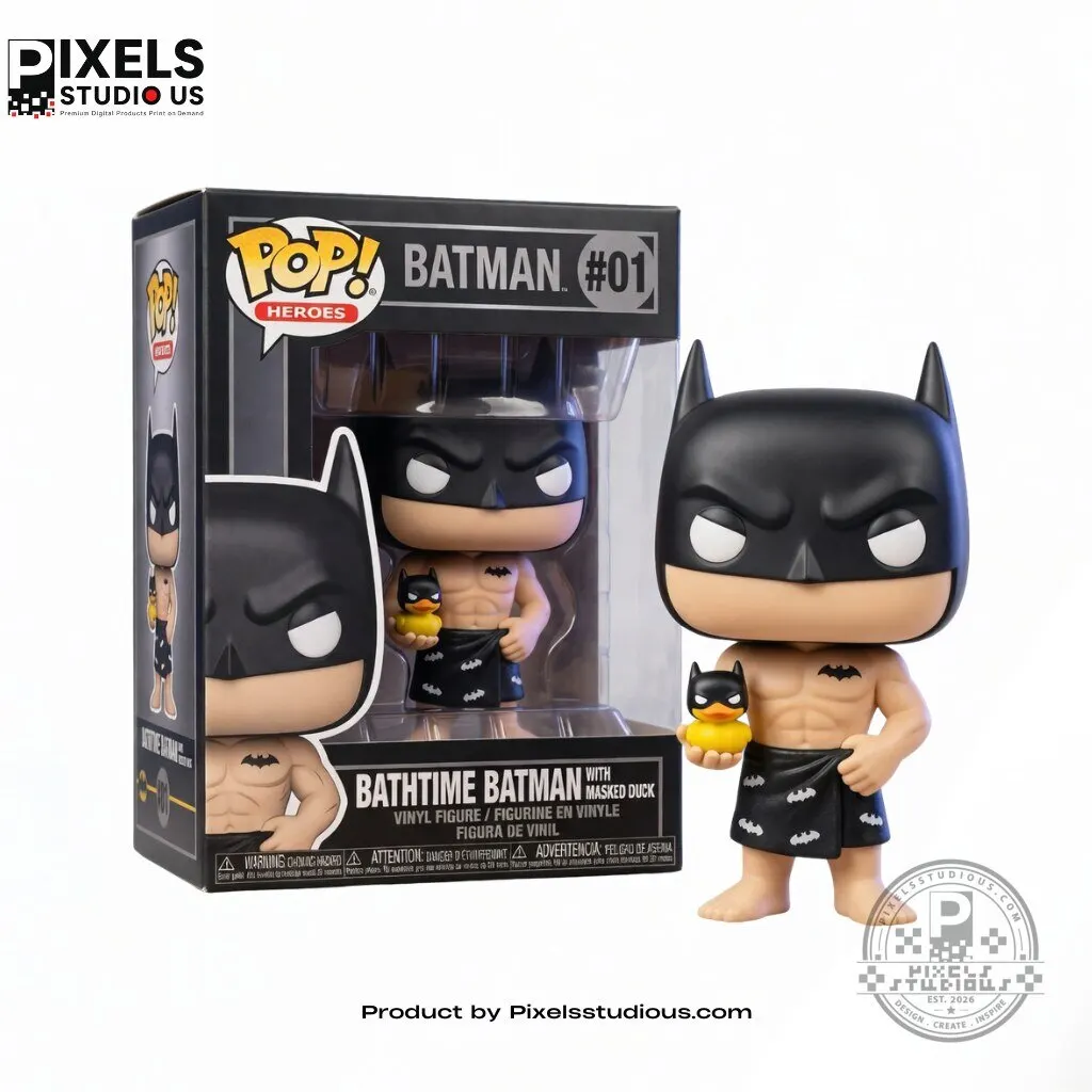 Bathtime Batman with Masked Duck Concept Funko Pop Figure