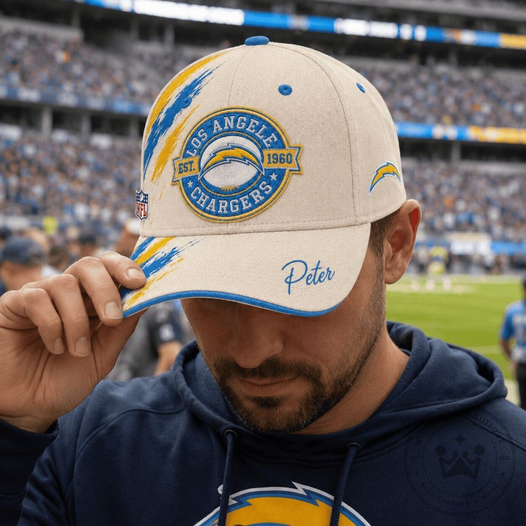 Los Angeles Chargers Football Team Custom Name Baseball Cap Hat 34 Los Angeles Chargers Football Team Custom Name Baseball Cap Hat