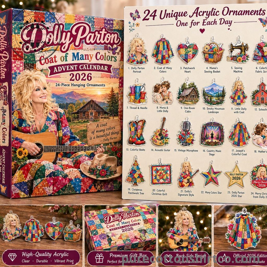 Dolly Parton Coat of Many Colors Advent Calendar 2026 - 24 Days Flat Acrylic Ornaments Box Dolly Parton Coat of Many Colors Advent Calendar 2026 - 24 Days Flat Acrylic Ornaments Box
