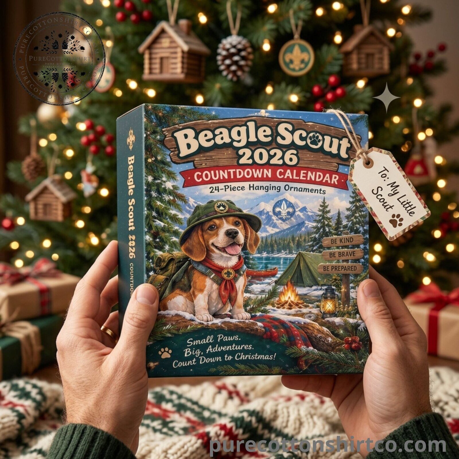 Beagle Scout Advent Calendar 2026 - 24 Days Flat Acrylic Ornaments Box 6 Beagle Scout Advent Calendar 2026 - 24 Days Flat Acrylic Ornaments Box