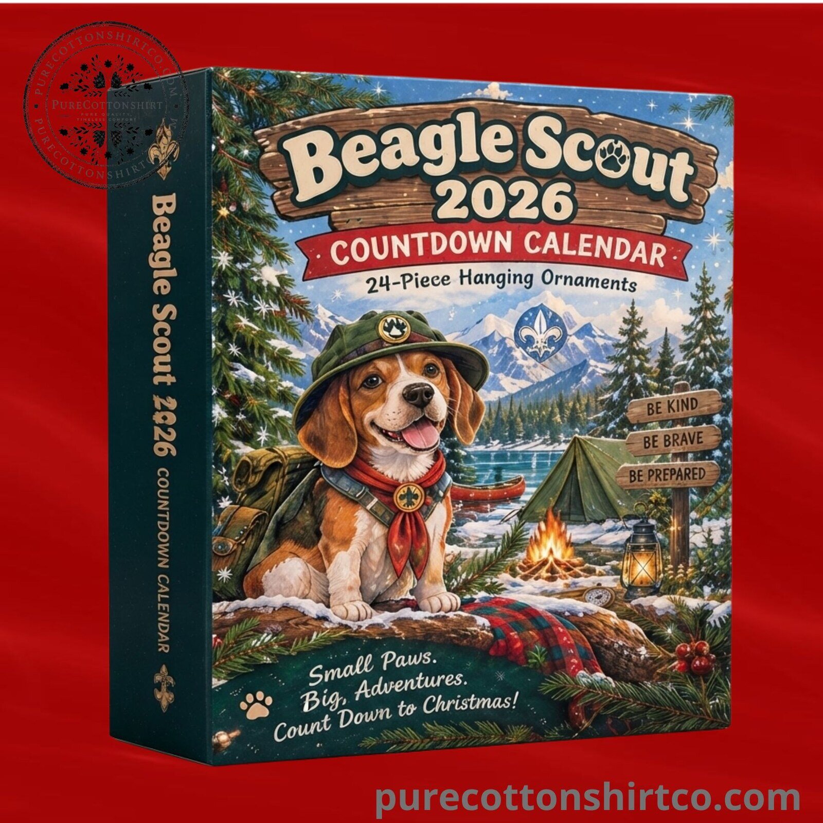 Beagle Scout Advent Calendar 2026 - 24 Days Flat Acrylic Ornaments Box 7 Beagle Scout Advent Calendar 2026 - 24 Days Flat Acrylic Ornaments Box
