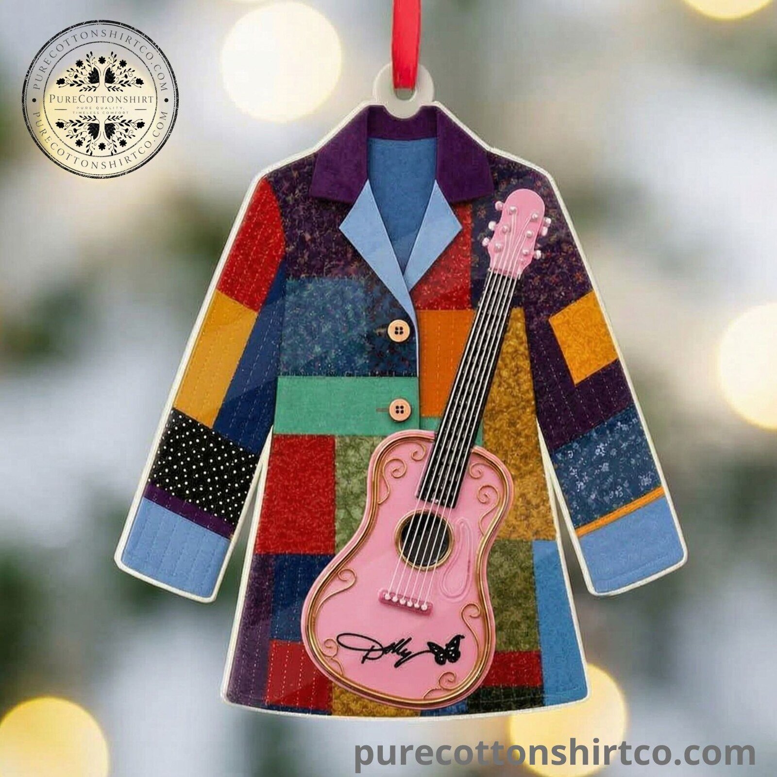 Dolly Parton Coat of Many Colors Christmas Ornament - Flat Acrylic Tree Pendant Decor 5 Dolly Parton Coat of Many Colors Christmas Ornament - Flat Acrylic Tree Pendant Decor