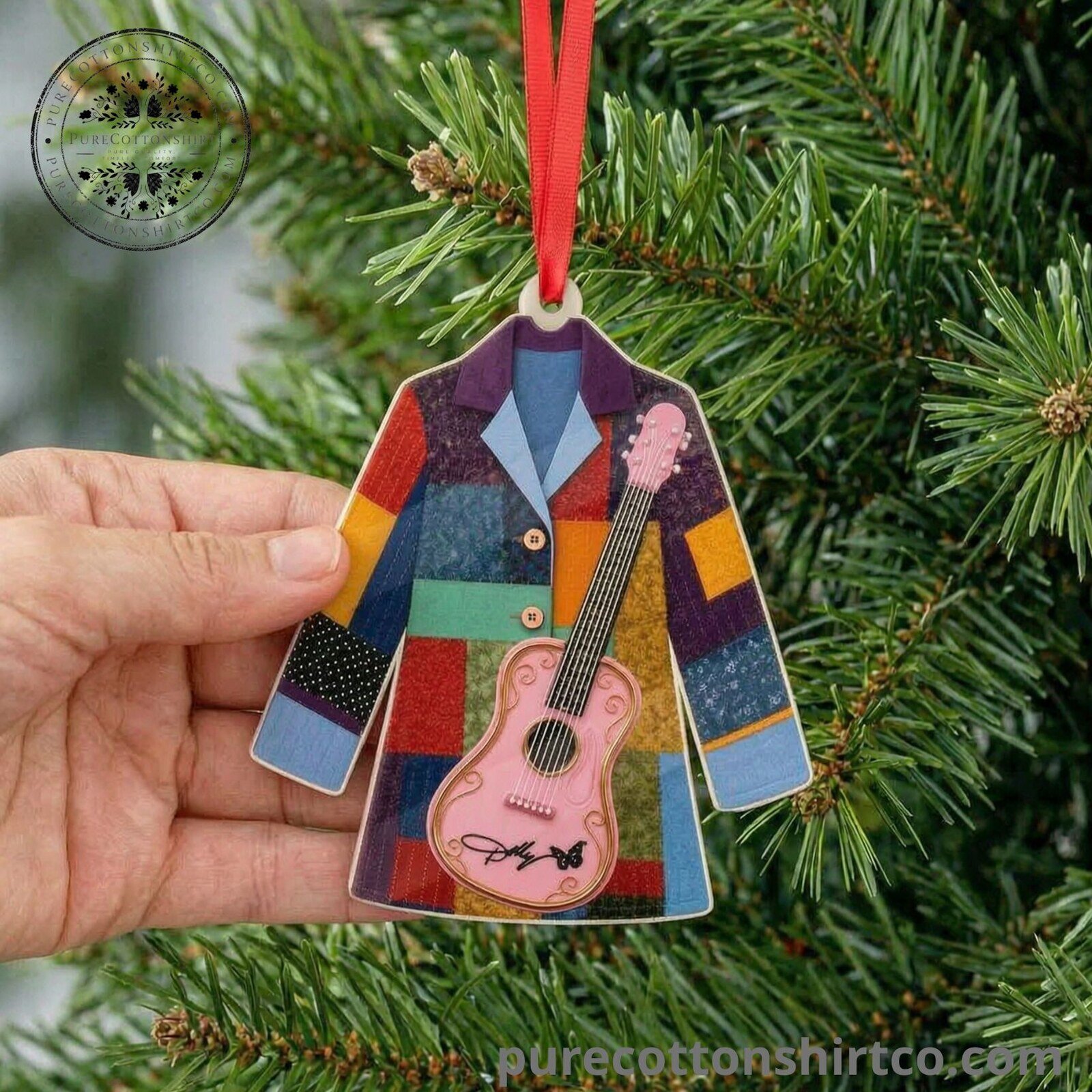 Dolly Parton Coat of Many Colors Christmas Ornament - Flat Acrylic Tree Pendant Decor 6 Dolly Parton Coat of Many Colors Christmas Ornament - Flat Acrylic Tree Pendant Decor