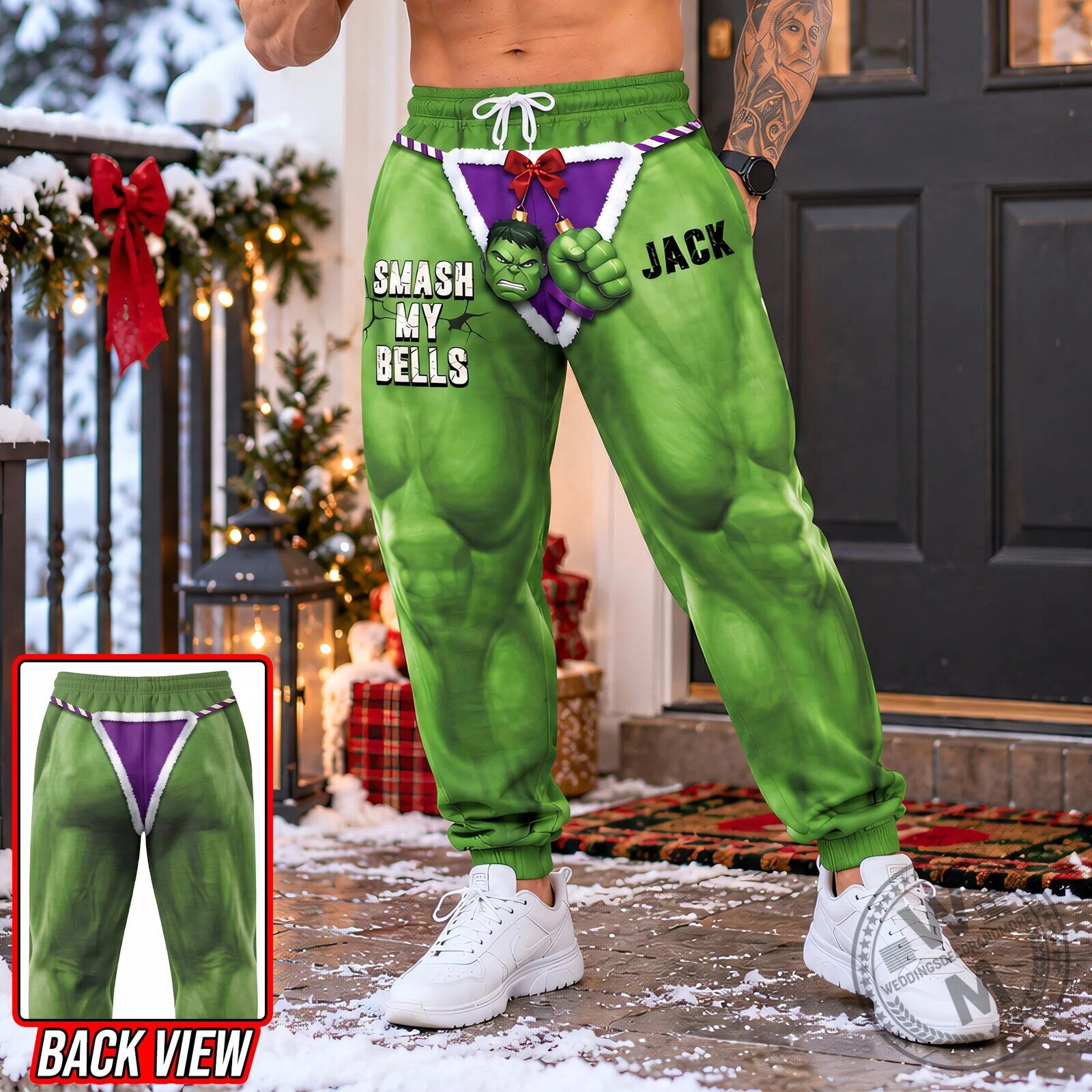 Incredible Hulk Smash My Bells Funny Christmas Personalized Sweatpants 6 Incredible Hulk Smash My Bells Funny Christmas Personalized Sweatpants