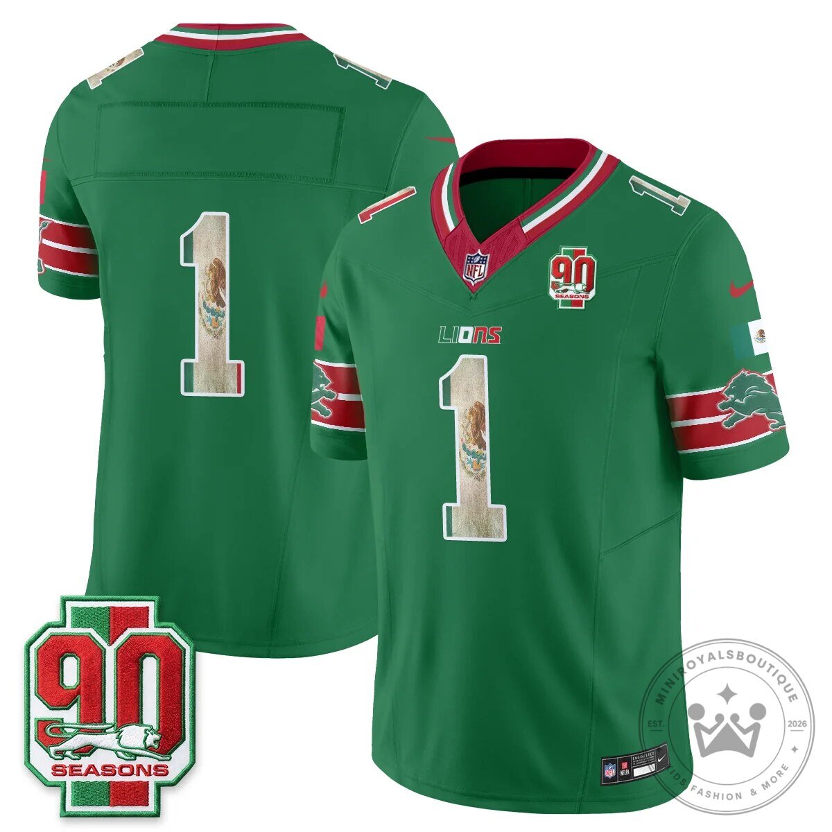 Detroit Lions Jahmyr Gibbs Mexico Edition Black Football Jersey