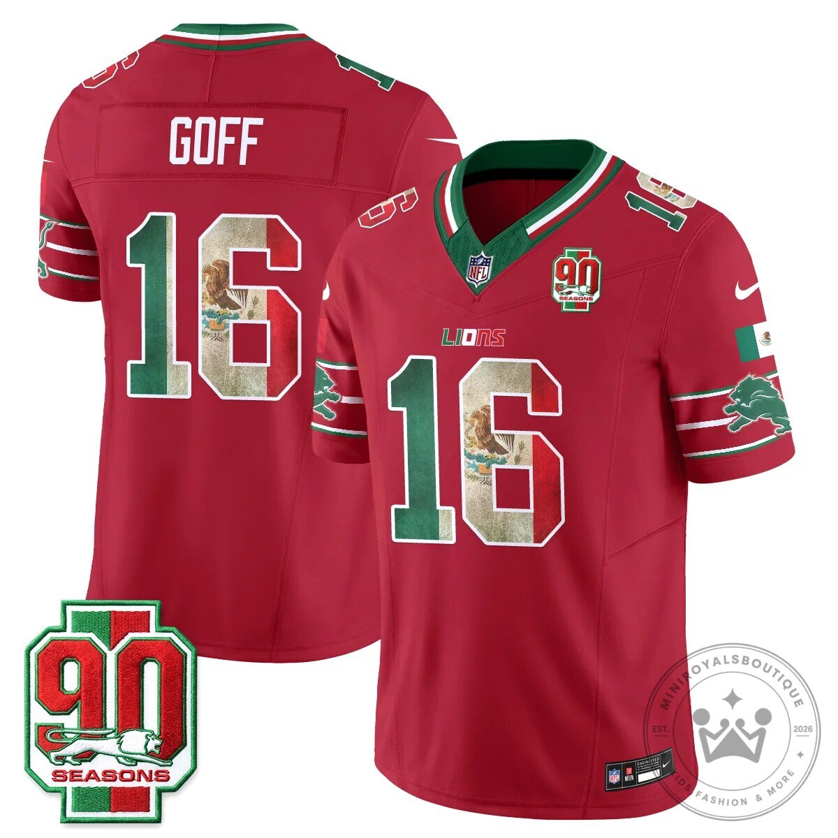 Detroit Lions Jahmyr Gibbs Mexico Edition Black Football Jersey