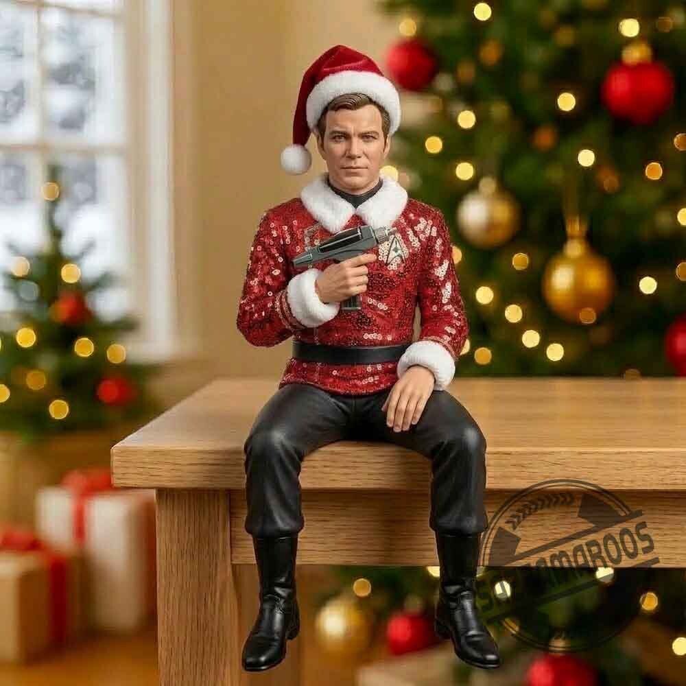 Star Trek Captain Kirk Santa Shelf Sitter Figure 3 Star Trek Captain Kirk Santa Shelf Sitter Figure