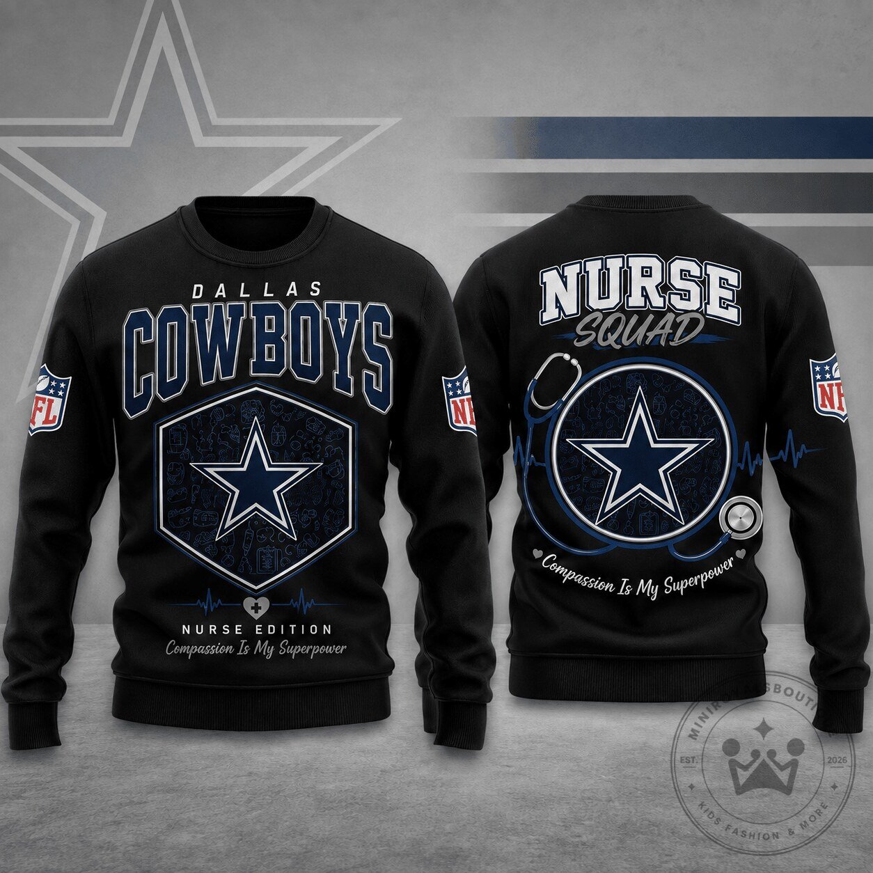 Dallas Cowboys Nurse Squad Compassion Is My Superpower Sweatshirt