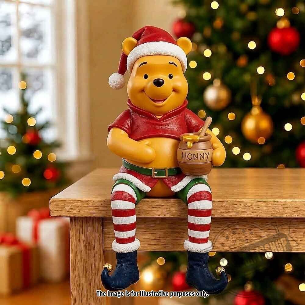 Christmas Winnie the Pooh Shelf Sitter Figurine 1 Christmas Winnie the Pooh Shelf Sitter Figurine