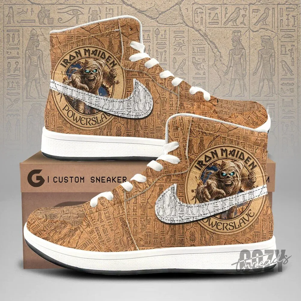 Iron Maiden Powerslave Album Art High Top Sneakers