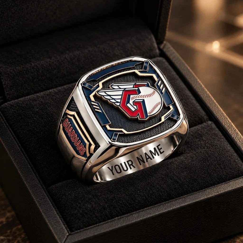 Cleveland Guardians Baseball Team Logo Fan Championship Ring