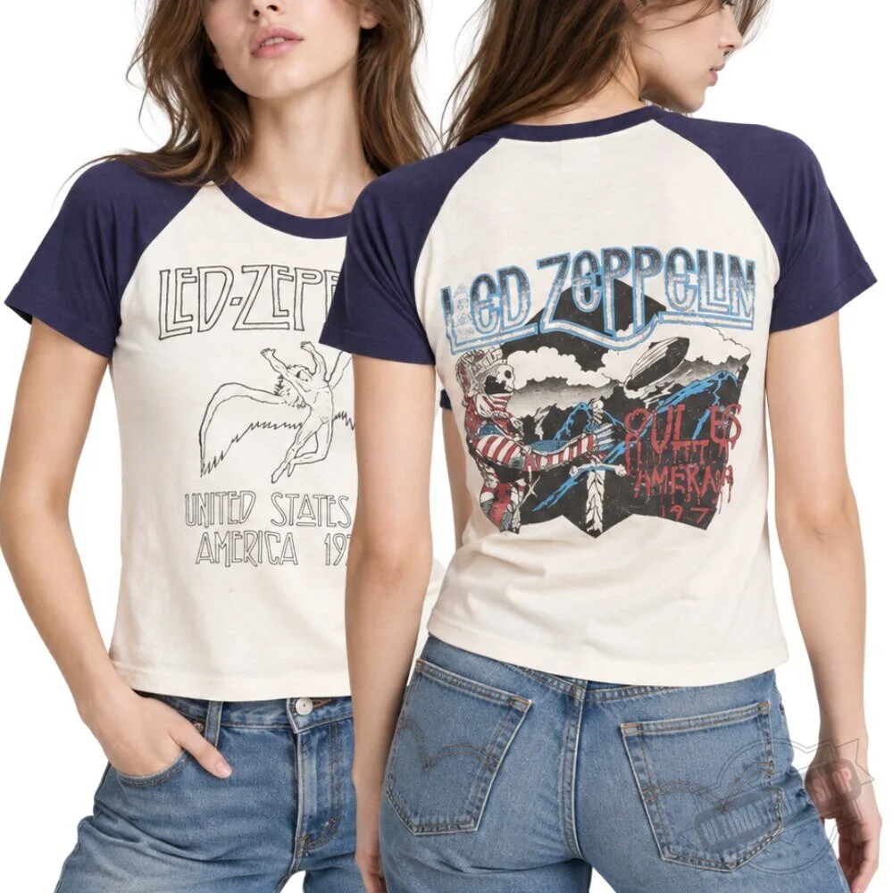 Cortis Juhoon Led Zeppelin 1977 US Tour Raglan Shirt 4 Cortis Juhoon Led Zeppelin 1977 US Tour Raglan Shirt