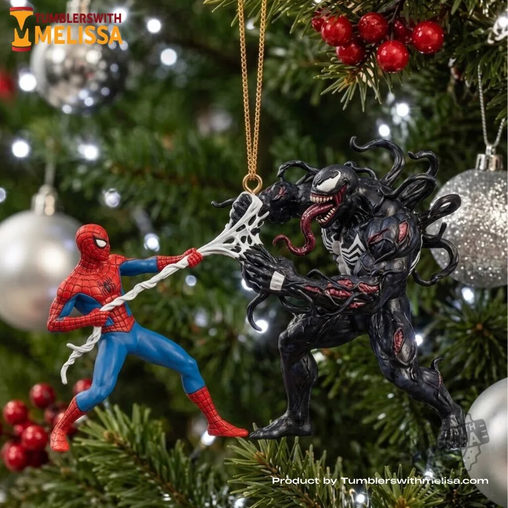 Spider-Man and Venom Battle Christmas Ornament 2 Spider-Man and Venom Battle Christmas Ornament premium quality collectible or lifestyle product for everyday use