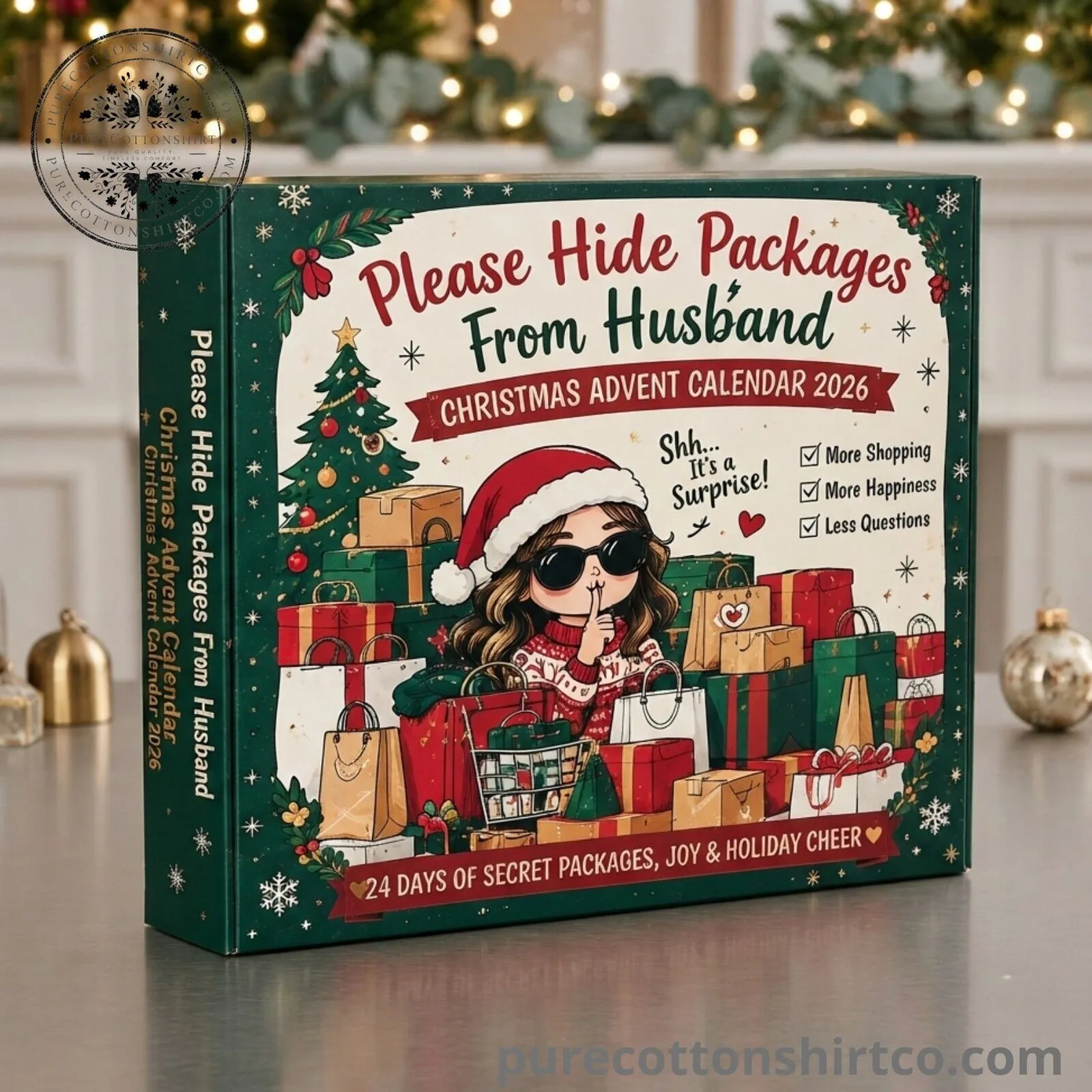 Please Hide Packages From Husband Advent Calendar 2026 - 24 Days Flat Acrylic Ornaments Box 6 Please Hide Packages From Husband Advent Calendar 2026 - 24 Days Flat Acrylic Ornaments Box