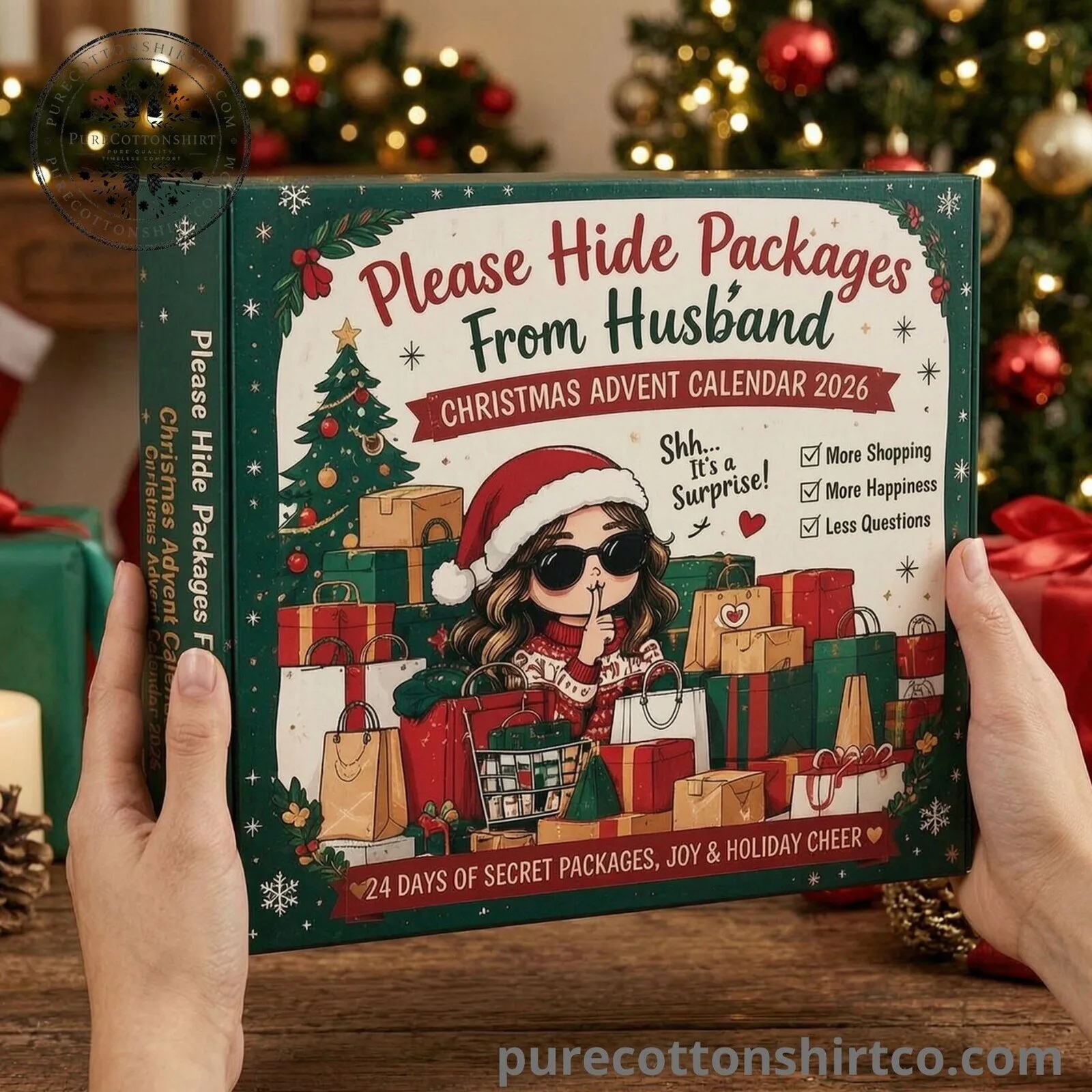 Please Hide Packages From Husband Advent Calendar 2026 - 24 Days Flat Acrylic Ornaments Box 7 Please Hide Packages From Husband Advent Calendar 2026 - 24 Days Flat Acrylic Ornaments Box
