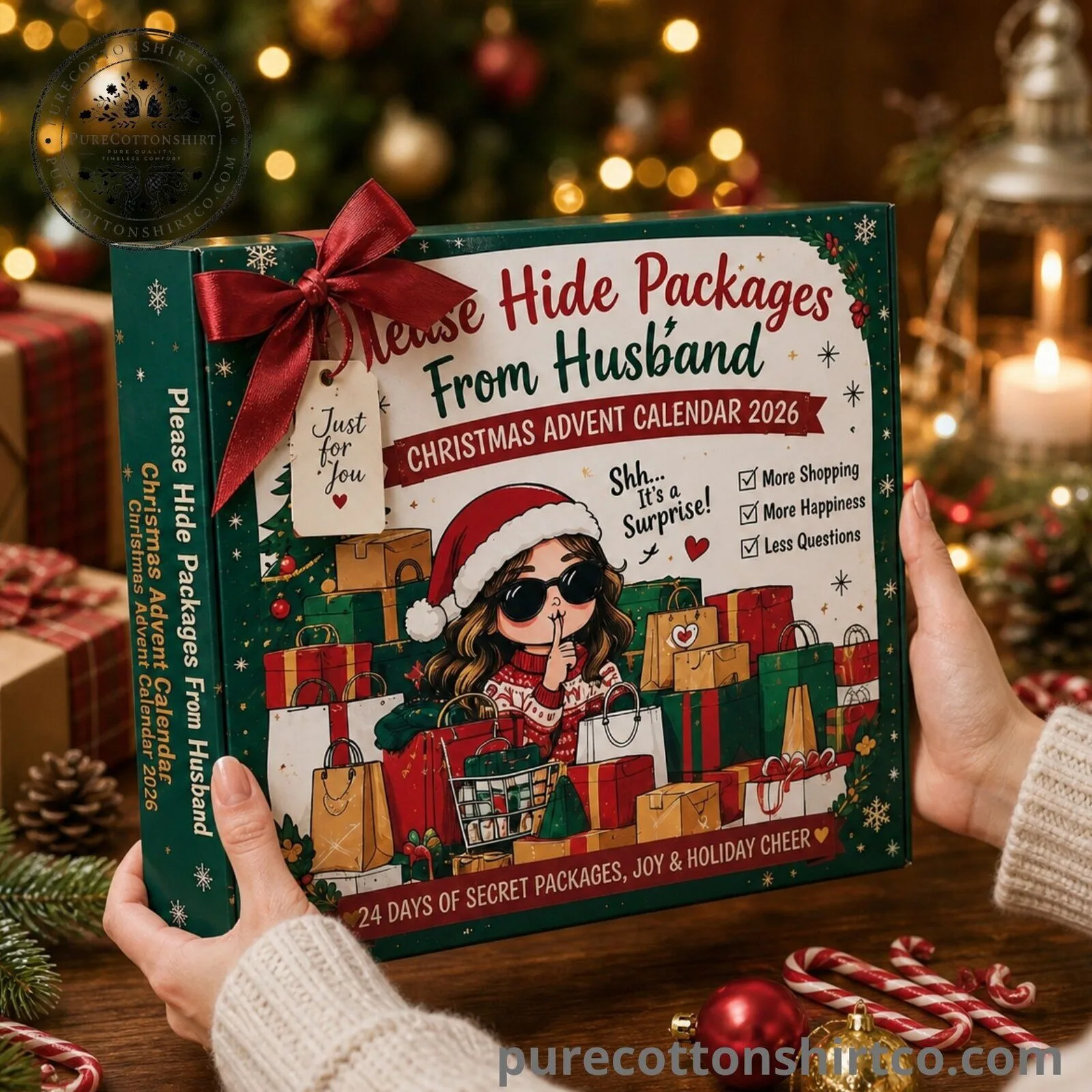 Please Hide Packages From Husband Advent Calendar 2026 - 24 Days Flat Acrylic Ornaments Box 8 Please Hide Packages From Husband Advent Calendar 2026 - 24 Days Flat Acrylic Ornaments Box