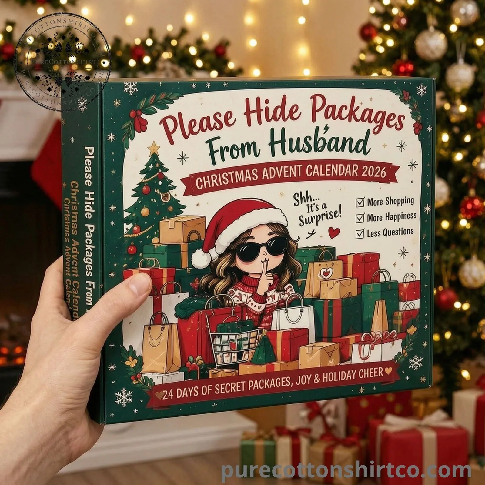 Please Hide Packages From Husband Advent Calendar 2026 - 24 Days Flat Acrylic Ornaments Box 9 Please Hide Packages From Husband Advent Calendar 2026 - 24 Days Flat Acrylic Ornaments Box