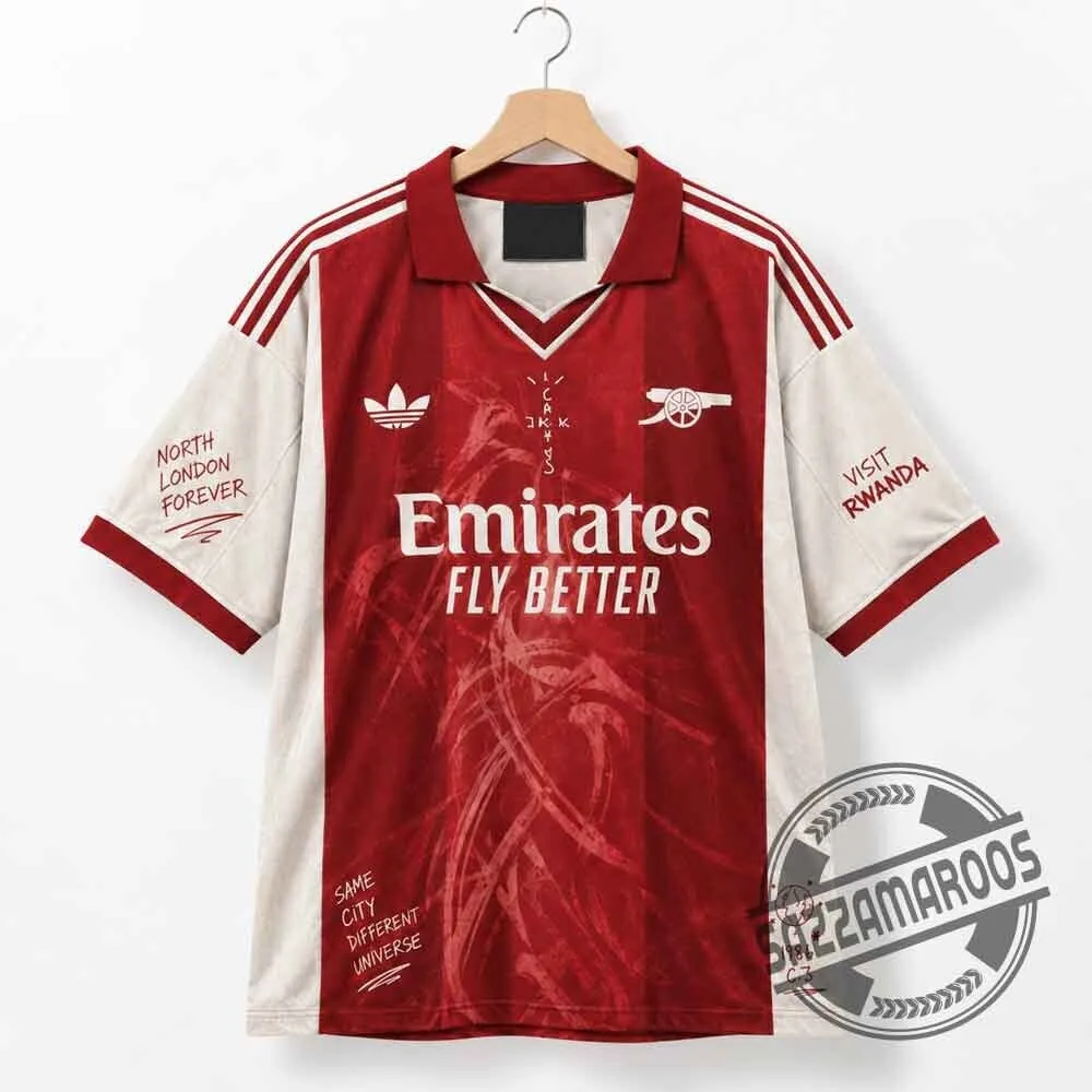 Arsenal x Travis Scott Cactus Jack Special Edition Polo Jersey Shirt 3 Arsenal x Travis Scott Cactus Jack Special Edition Polo Jersey Shirt