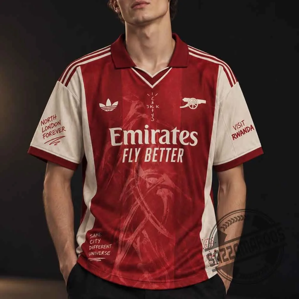 Arsenal x Travis Scott Cactus Jack Special Edition Polo Jersey Shirt 4 Arsenal x Travis Scott Cactus Jack Special Edition Polo Jersey Shirt