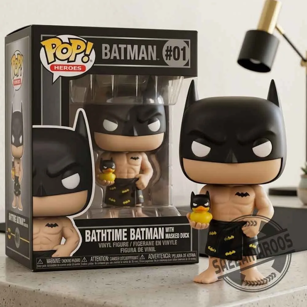 Funko Pop! Bathtime Batman with Masked Duck #01 Vinyl Figure Collectible Model Toy 3 Funko Pop! Bathtime Batman with Masked Duck #01 Vinyl Figure Collectible Model Toy