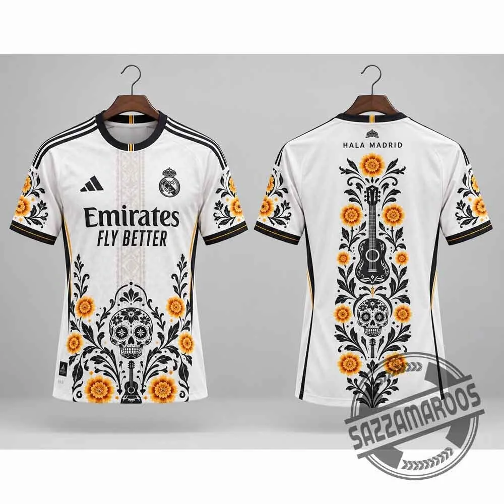 Real Madrid Dia de Muertos Special Edition Soccer Jersey Shirt 3 Real Madrid Dia de Muertos Special Edition Soccer Jersey Shirt