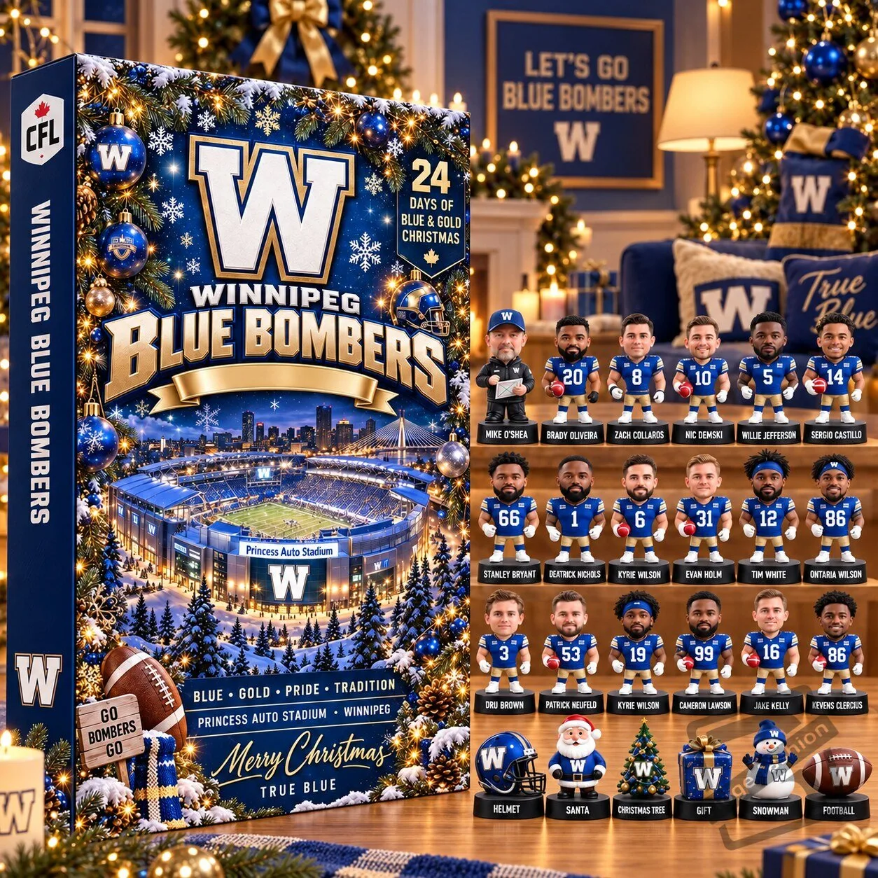 CFL Winnipeg Blue Bombers Advent Calendar Christmas