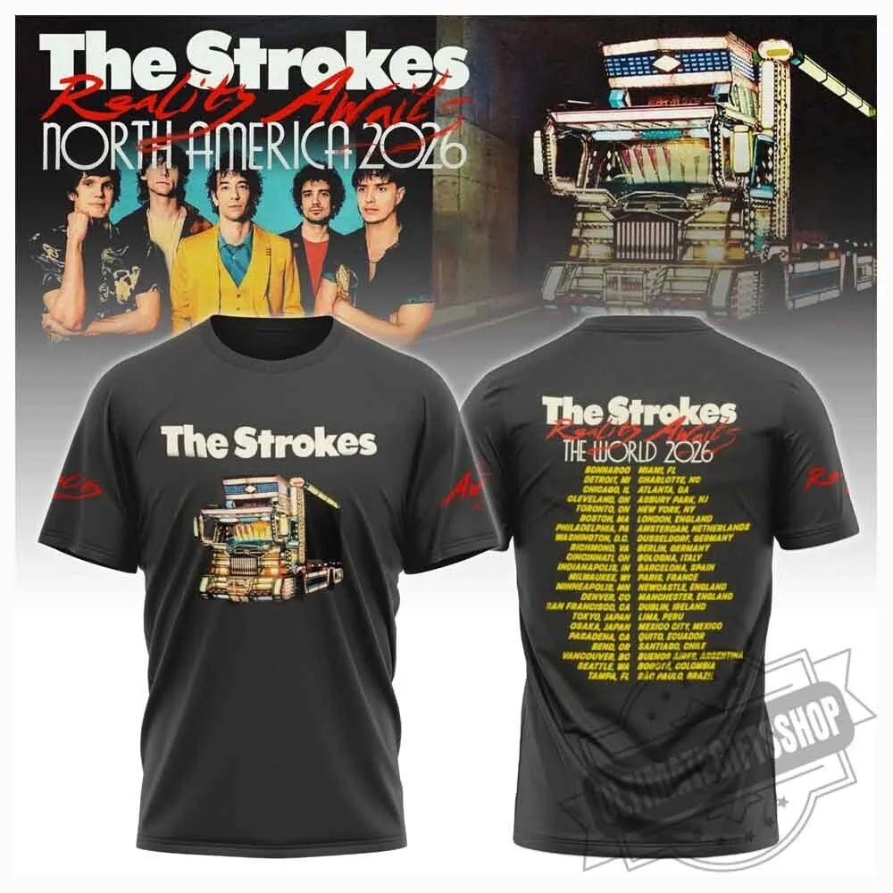 The Strokes Reality Awaits 2026 World Tour T-Shirt 5 The Strokes Reality Awaits 2026 World Tour T-Shirt