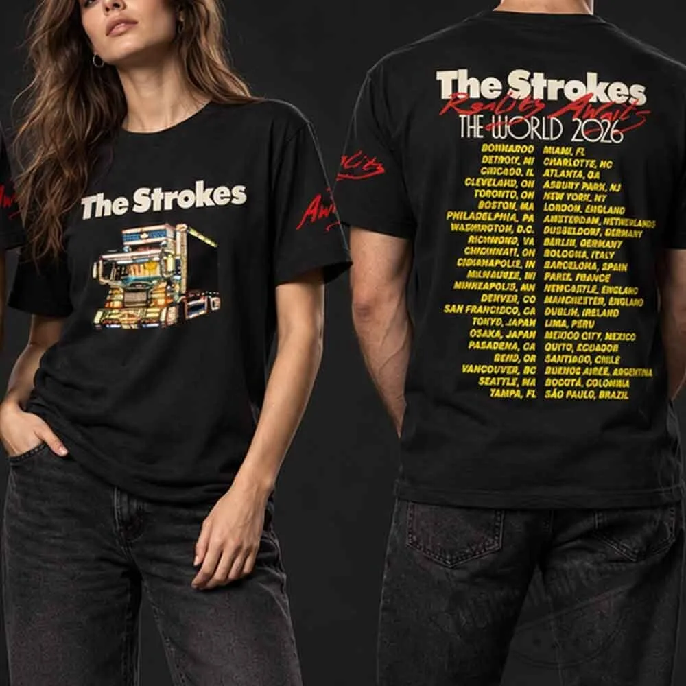The Strokes Reality Awaits 2026 World Tour T-Shirt 7 The Strokes Reality Awaits 2026 World Tour T-Shirt