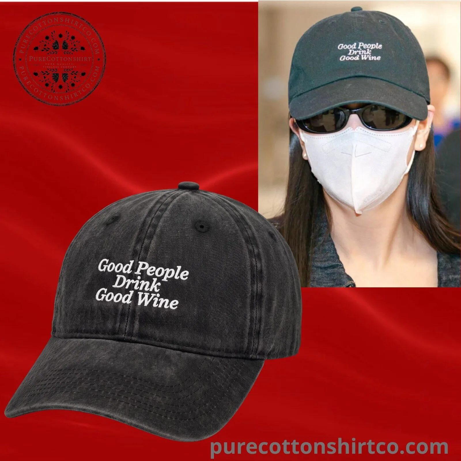 BlackPink Jisoo Good People Drink Good Wine Baseball Cap