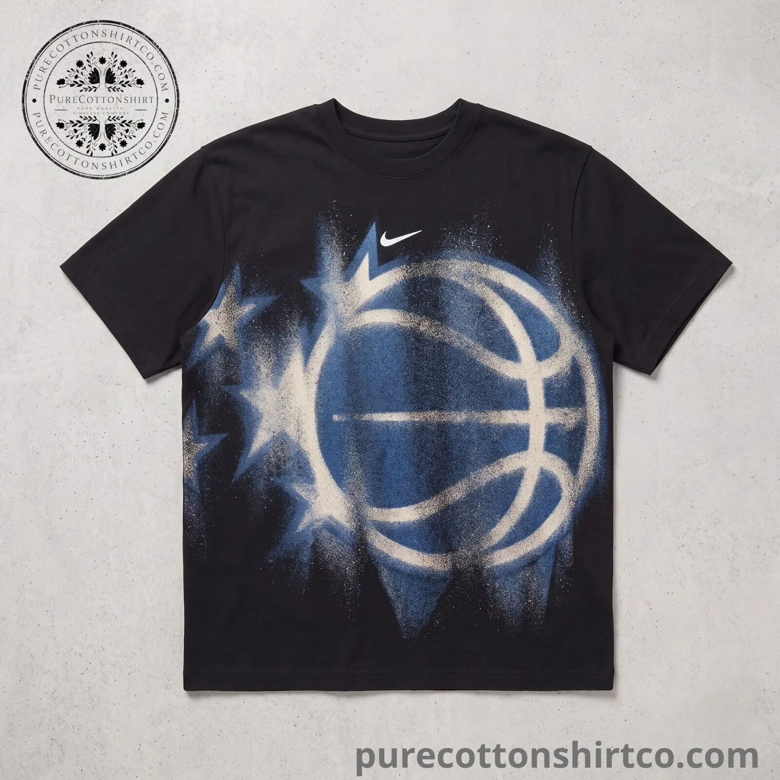 Airbrush Basketball Stars Graphic Shirt