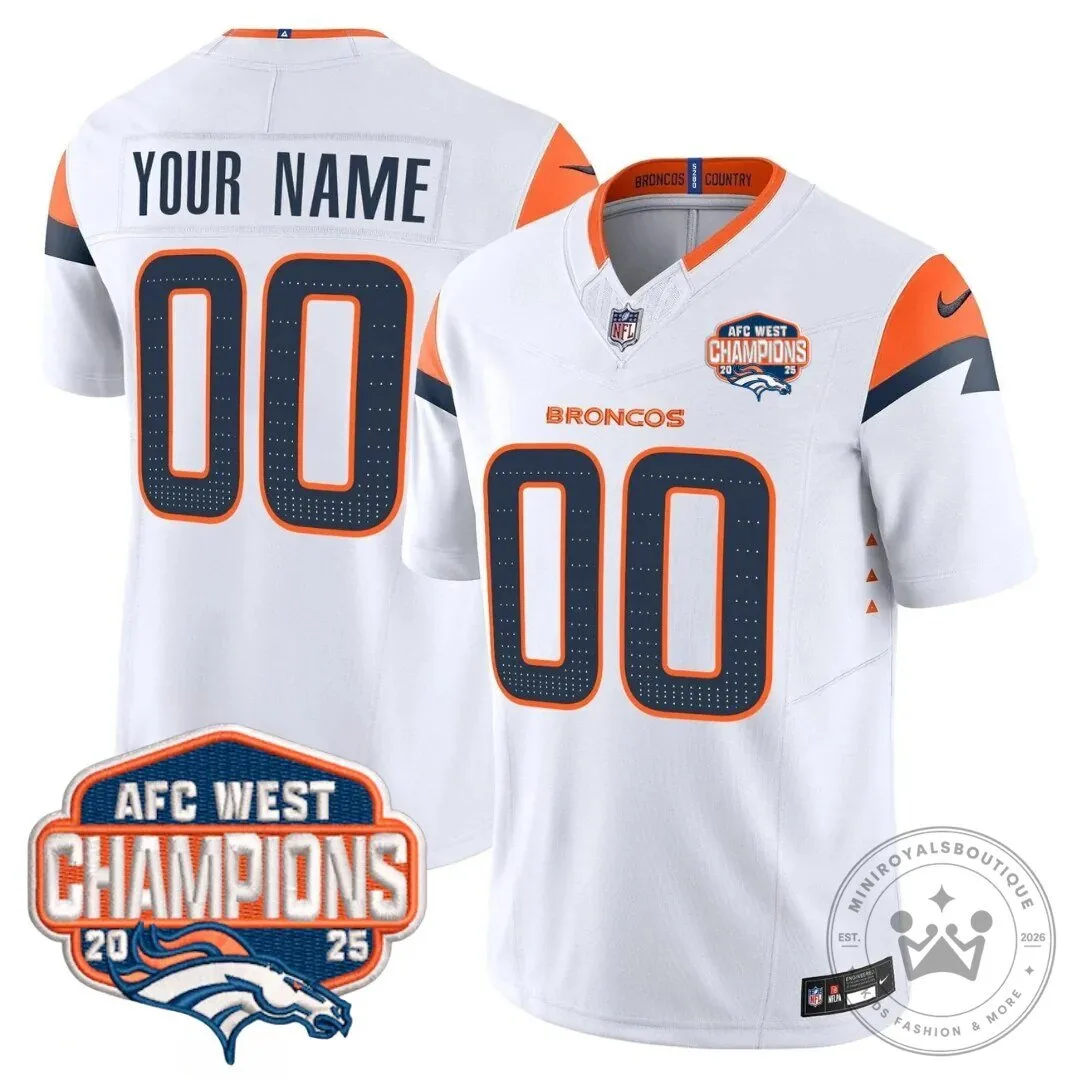 Custom Denver Broncos Football Jersey - AFC West Champions Edition