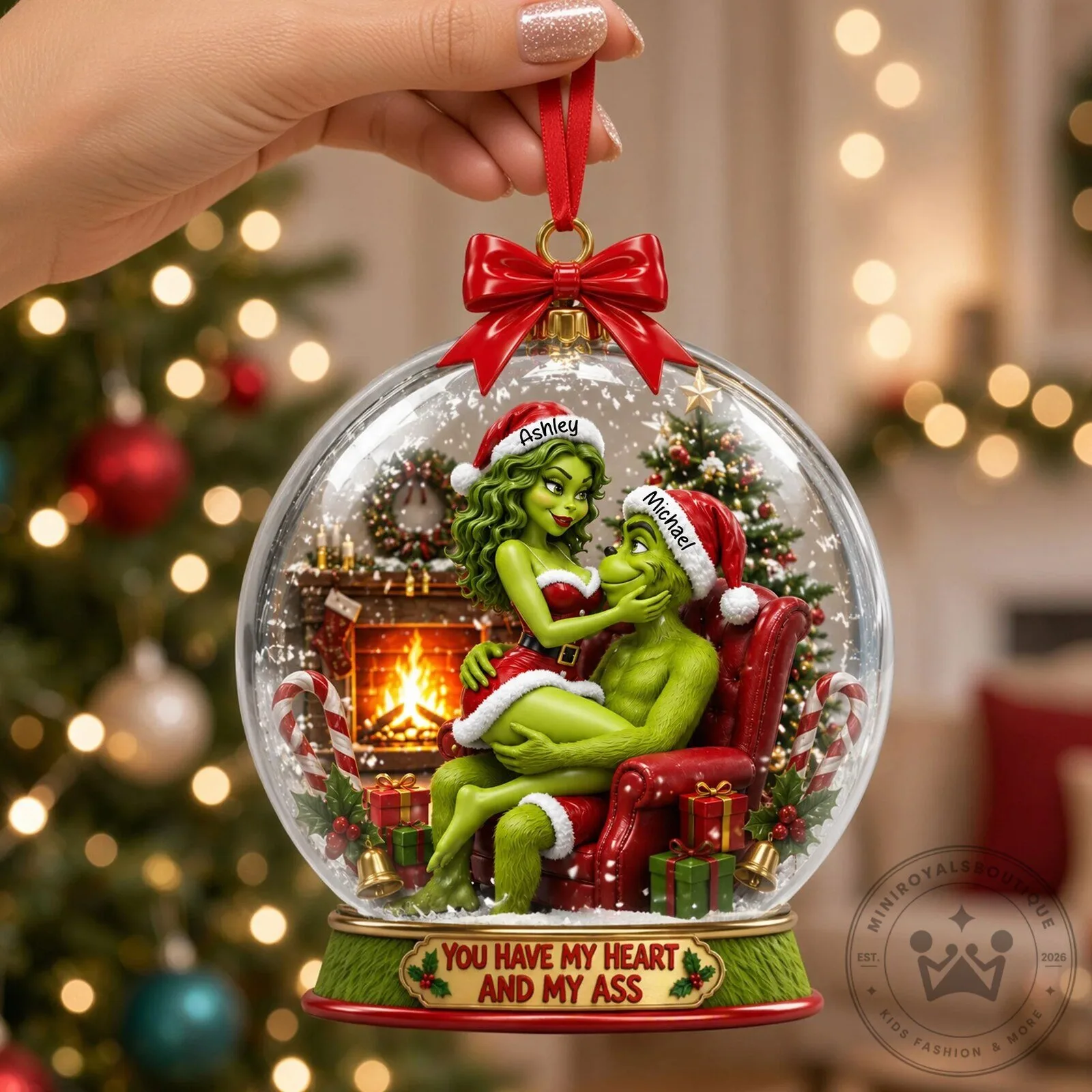 Grinch And Cindy Lou Who Christmas Couple Ornament Personalized Gift 7 Grinch And Cindy Lou Who Christmas Couple Ornament Personalized Gift