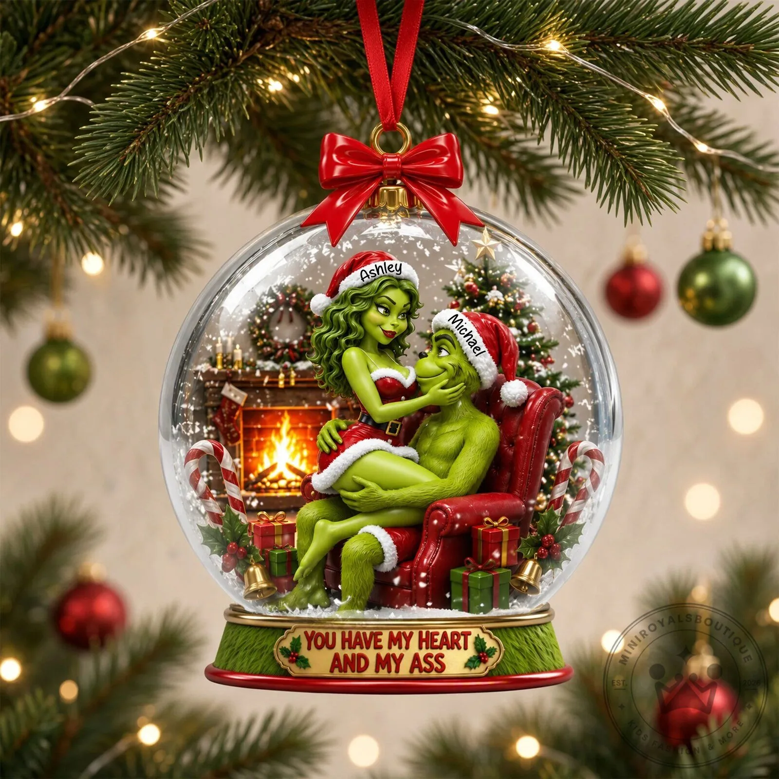 Grinch And Cindy Lou Who Christmas Couple Ornament Personalized Gift 8 Grinch And Cindy Lou Who Christmas Couple Ornament Personalized Gift