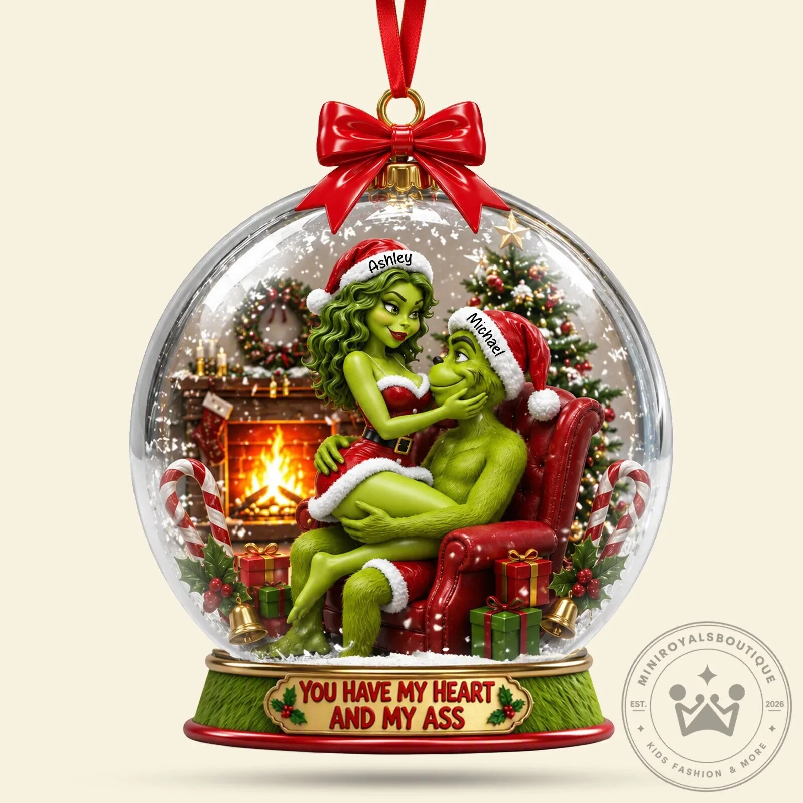 Grinch And Cindy Lou Who Christmas Couple Ornament Personalized Gift 9 Grinch And Cindy Lou Who Christmas Couple Ornament Personalized Gift