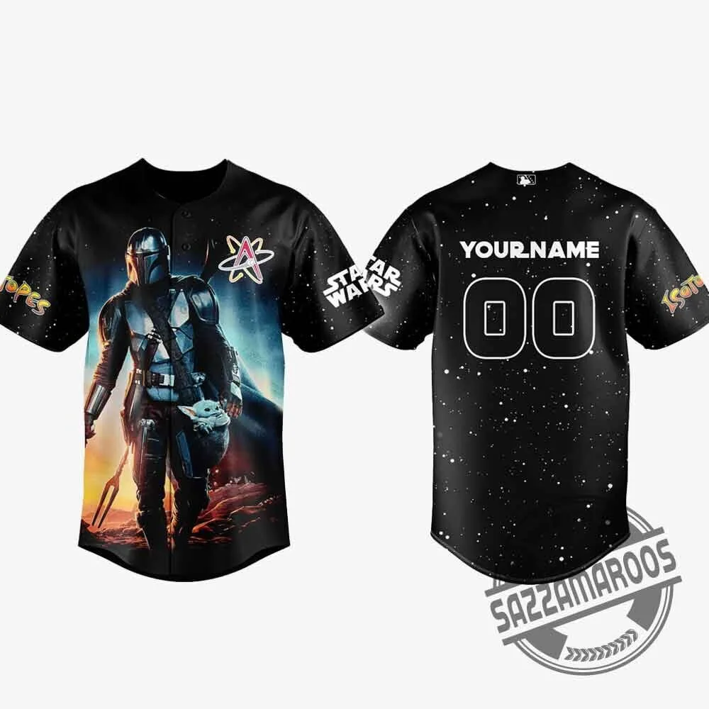 Star Wars x Isotopes Mandalorian Baseball Jersey 3 Star Wars x Isotopes Mandalorian Baseball Jersey