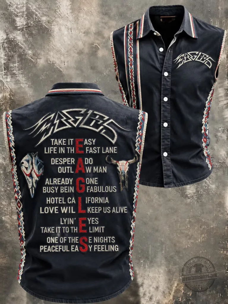 The Eagles Band Greatest Hits Album Tracklist Black Sleeveless Shirt