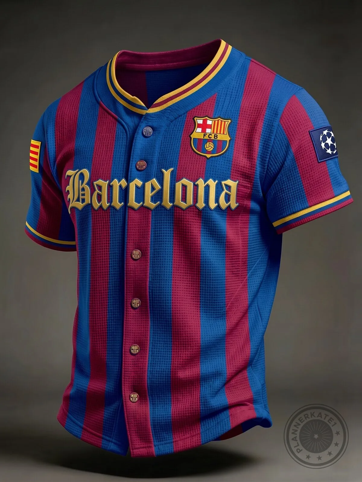 FC Barcelona Baseball Jersey Men’s Football Club Fan Apparel