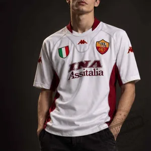 Retro AS Roma 2001-2002 Away Jersey #10 Totti INA Assitalia Vintage Soccer Shirt 4 Retro AS Roma 2001-2002 Away Jersey #10 Totti INA Assitalia Vintage Soccer Shirt