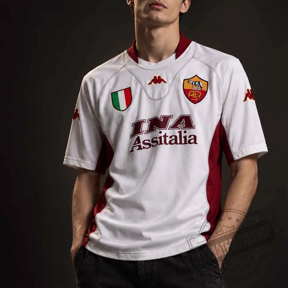 Retro AS Roma 2001-2002 Away Jersey #10 Totti INA Assitalia Vintage Soccer Shirt Retro AS Roma 2001-2002 Away Jersey #10 Totti INA Assitalia Vintage Soccer Shirt – image 2 of 3