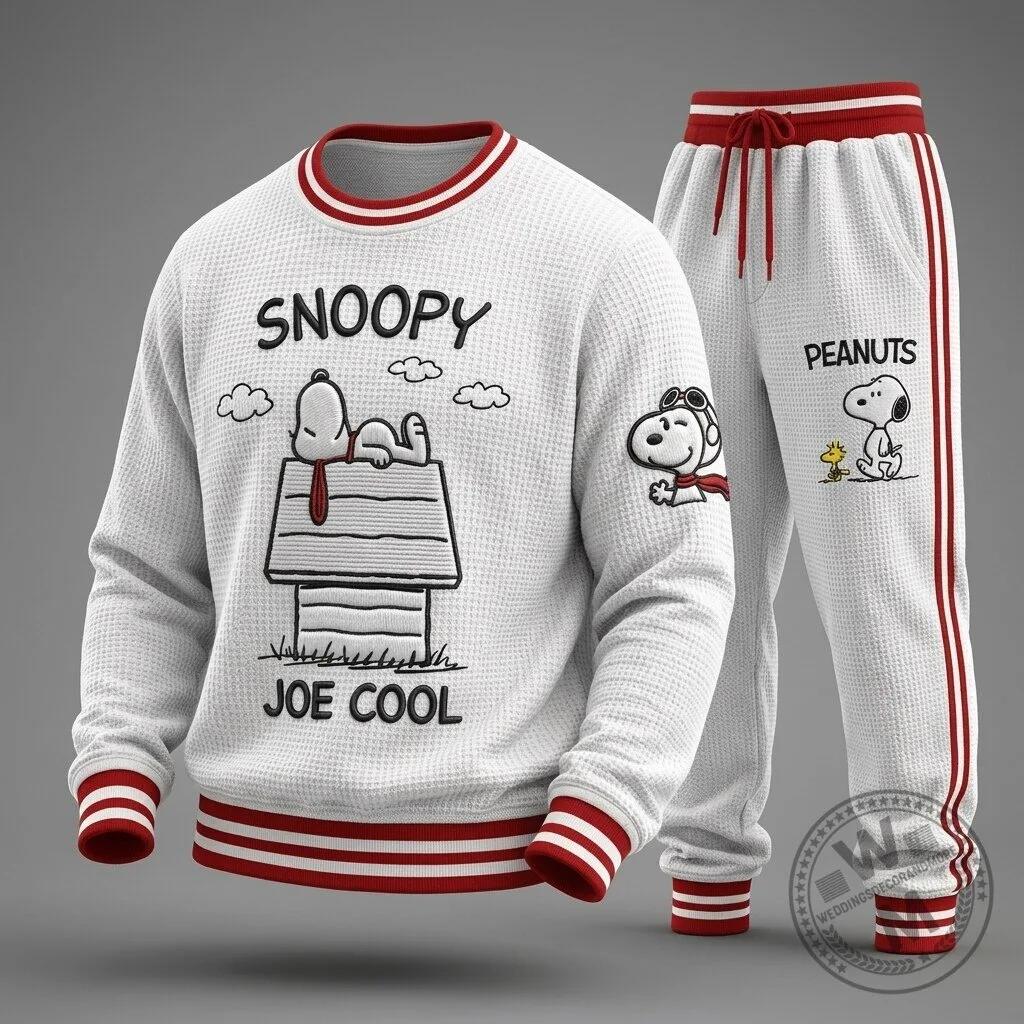 Snoopy Joe Cool Peanuts Cartoon Character Matching Sweatshirt and Pants Set 1 Snoopy Joe Cool Peanuts Cartoon Character Matching Sweatshirt and Pants Set