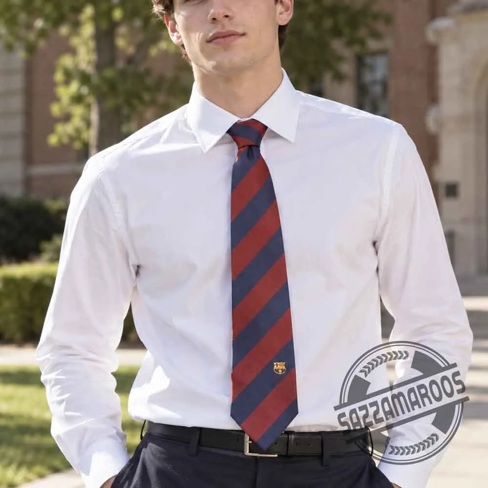 FC Barcelona Flag Logo Necktie (2) FC Barcelona Flag Logo Necktie – image 3 of 3