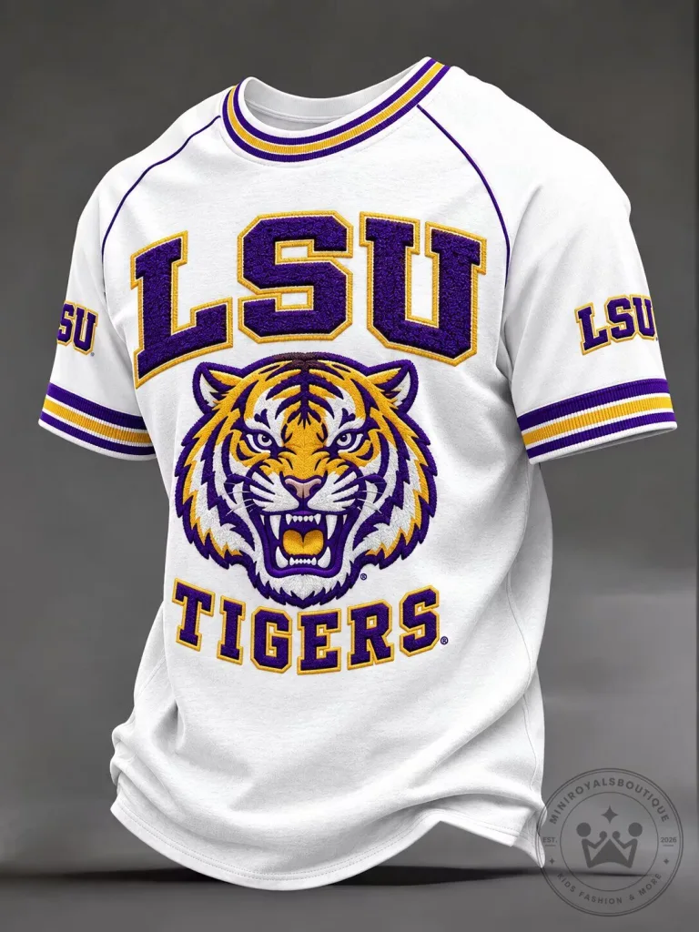 LSU Tigers Football Team White Short-Sleeve Fan T-Shirt