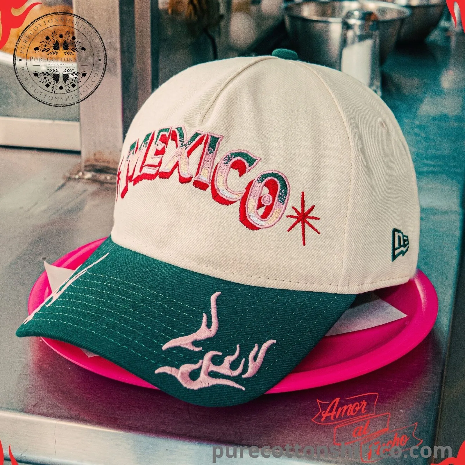 Mexico Embroidered Two-Tone Baseball Cap