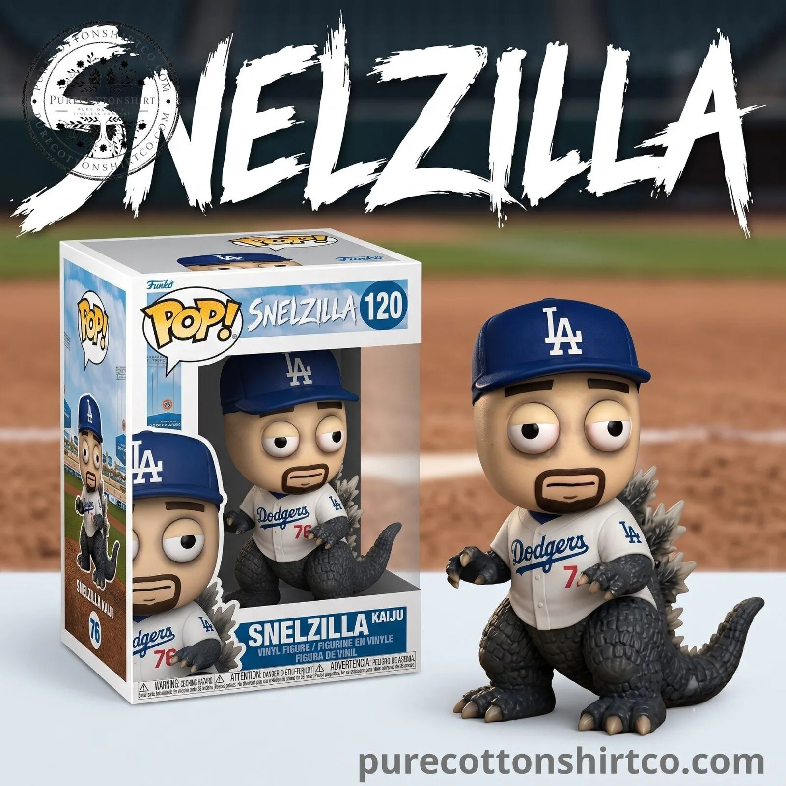 Snelzilla KaijuFunko Pop Figure #120 - Los Angeles Baseball Fan Collectible