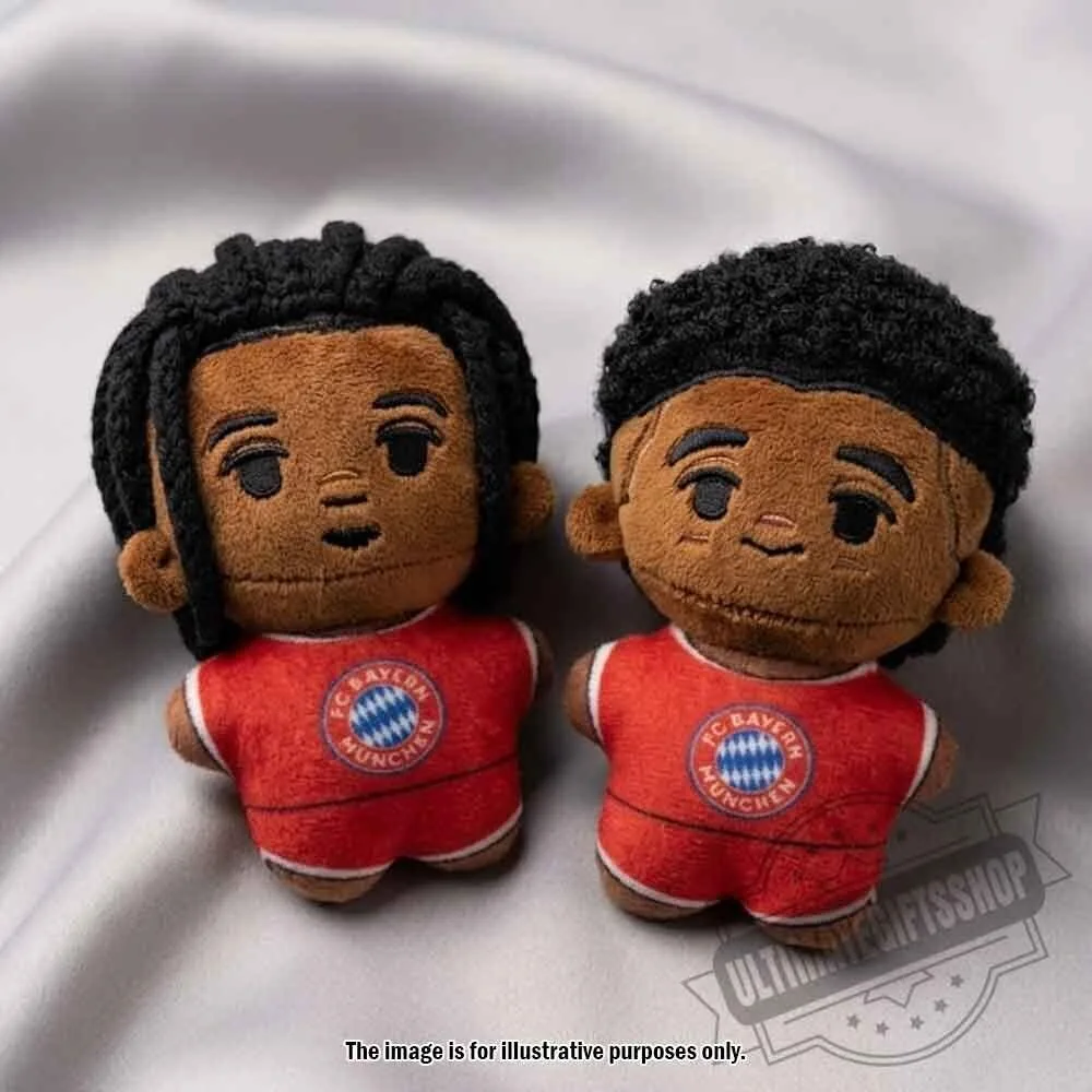 FC Bayern Munich Michael Olise Jamal Musiala Chibi Plush Doll Keychain 2 FC Bayern Munich Michael Olise Jamal Musiala Chibi Plush Doll Keychain