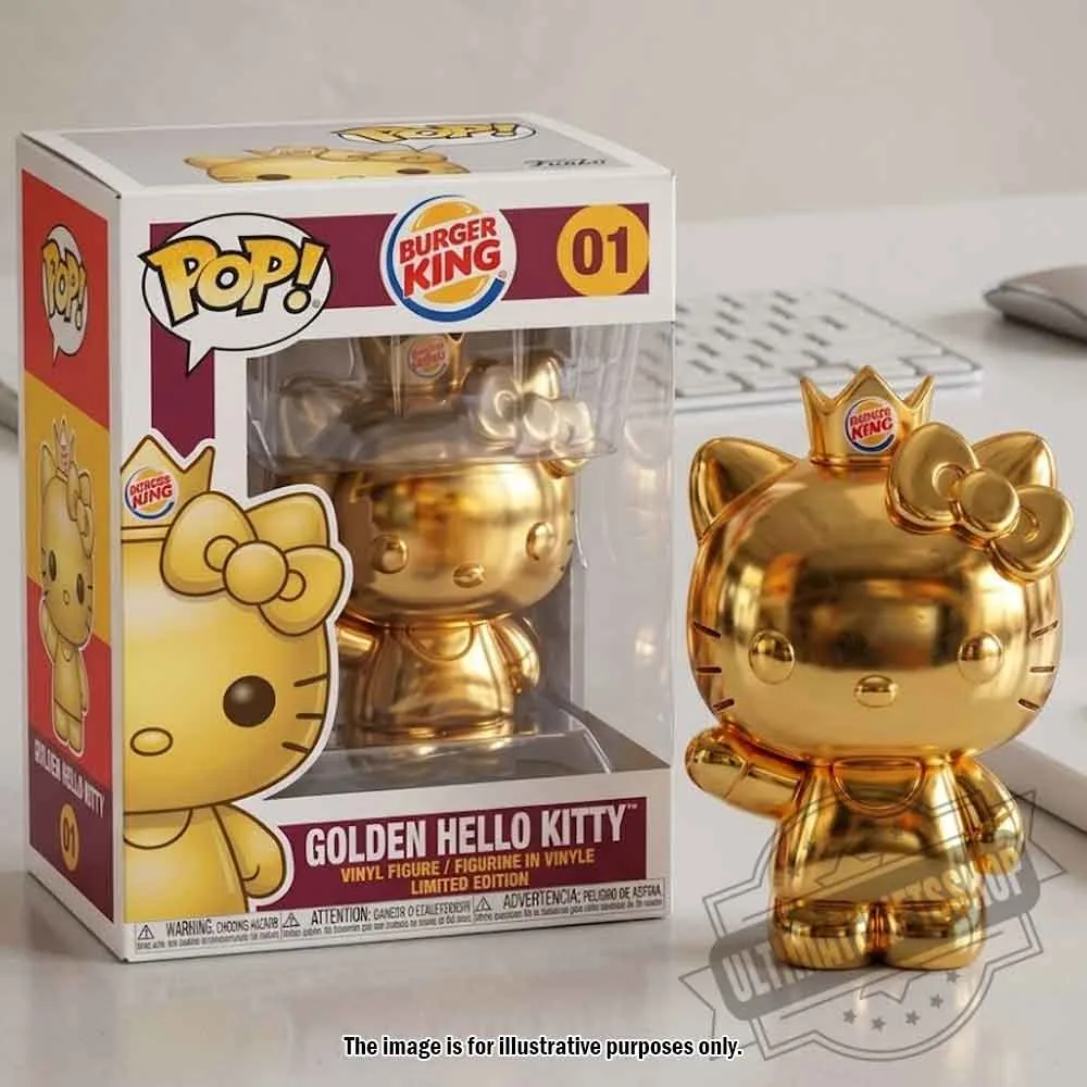 Burger King x Funko Pop! Golden Hello Kitty #01 Limited Edition Vinyl Figure Burger King x Funko Pop! Golden Hello Kitty #01 Limited Edition Vinyl Figure – image 2 of 3