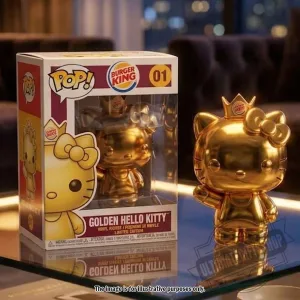 Burger King x Funko Pop! Golden Hello Kitty #01 Limited Edition Vinyl Figure 5 Burger King x Funko Pop! Golden Hello Kitty #01 Limited Edition Vinyl Figure