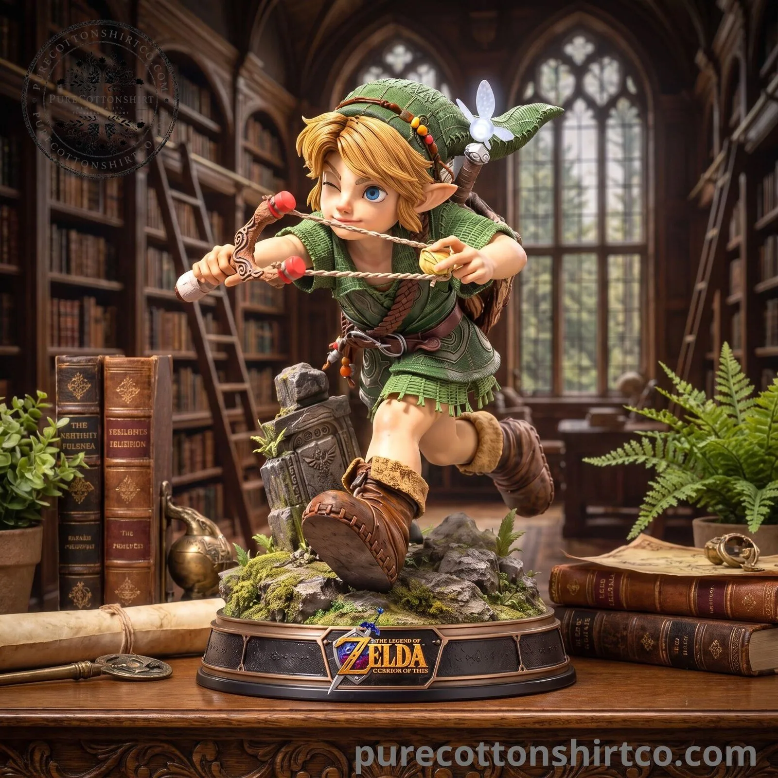 Zelda Ocarina of Time Young Link Statue - Slingshot Action Collectible Figure 5 Zelda Ocarina of Time Young Link Statue - Slingshot Action Collectible Figure