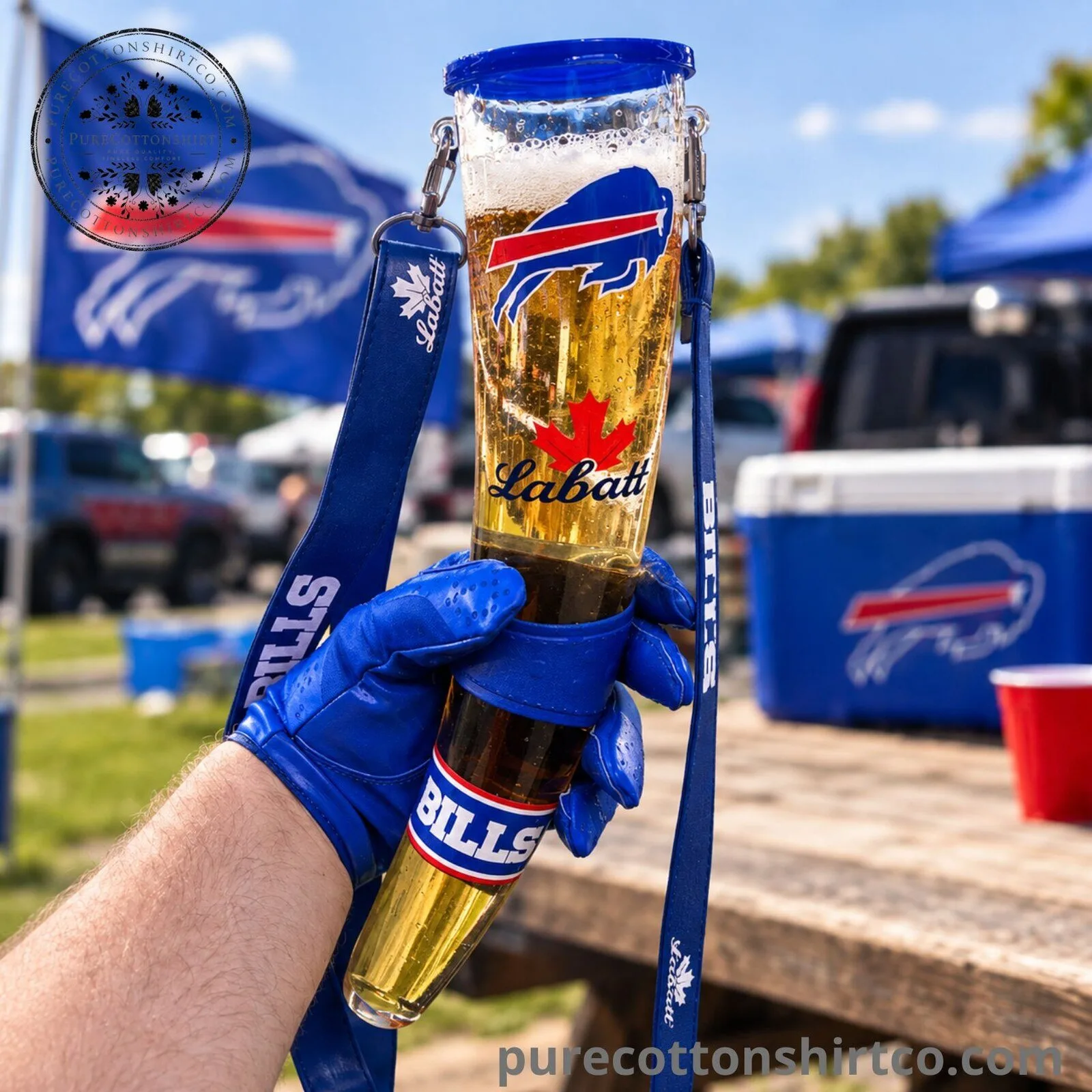 Buffalo Bills Beer Boot Tumbler - Tailgate Party Drinkware Cup